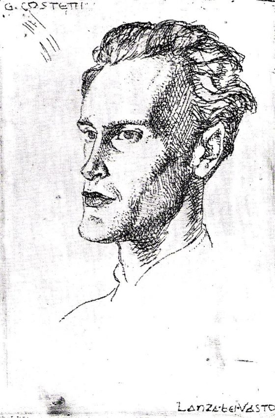 Ritratto di Lanza del Vasto, da Giovanni Costetti