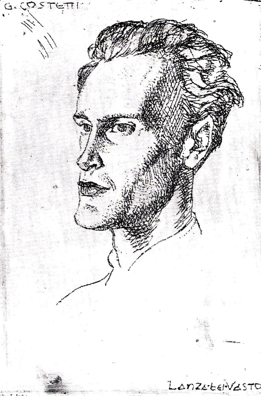Portrait de Lanza del Vasto par Giovanni Costetti