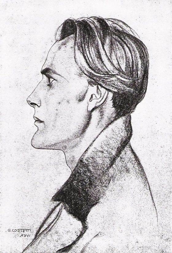 Ritratto di Lanza del Vasto, da Giovanni Costetti