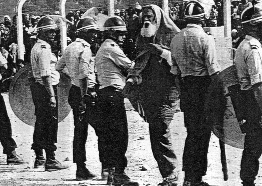 Manifestazione a Malville nel 1976 - Lanza del Vasto