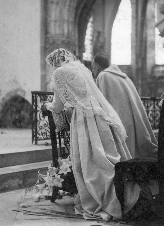 Their marriage in Crécy-en-Brie, June 24, 1948.