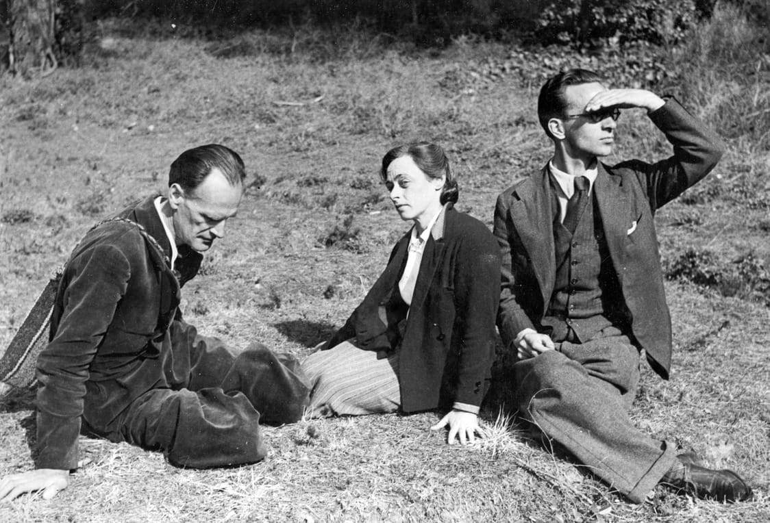 Lanza del Vasto con René Daumal y su esposa Véra (Allauch, 1941)
