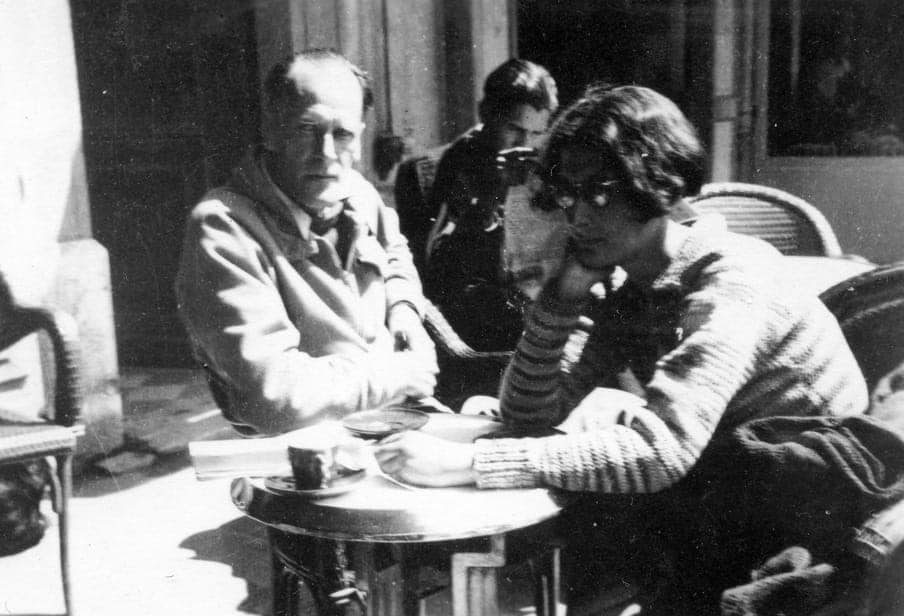 Lanza del Vasto con Simone Weil (Marsella, 1942).
