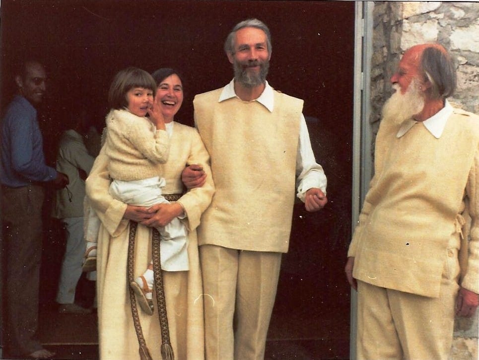 Lanza del Vasto - Avec Michèle et Jean et leur fils David.