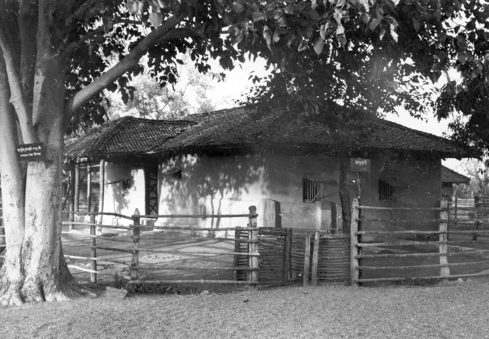 La hutte de Gandhi à Wardha.