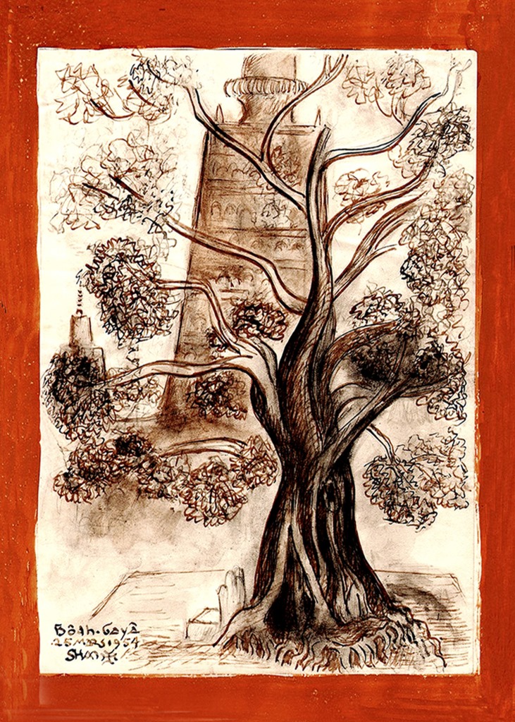 Lanza del Vasto - Arbre de Bôah Gayâ - Inde, 1954