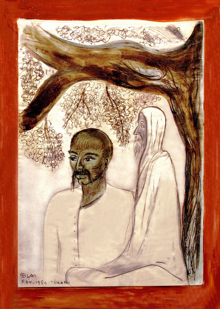 Lanza del Vasto - Vinôba et un disciple - Inde - 1954